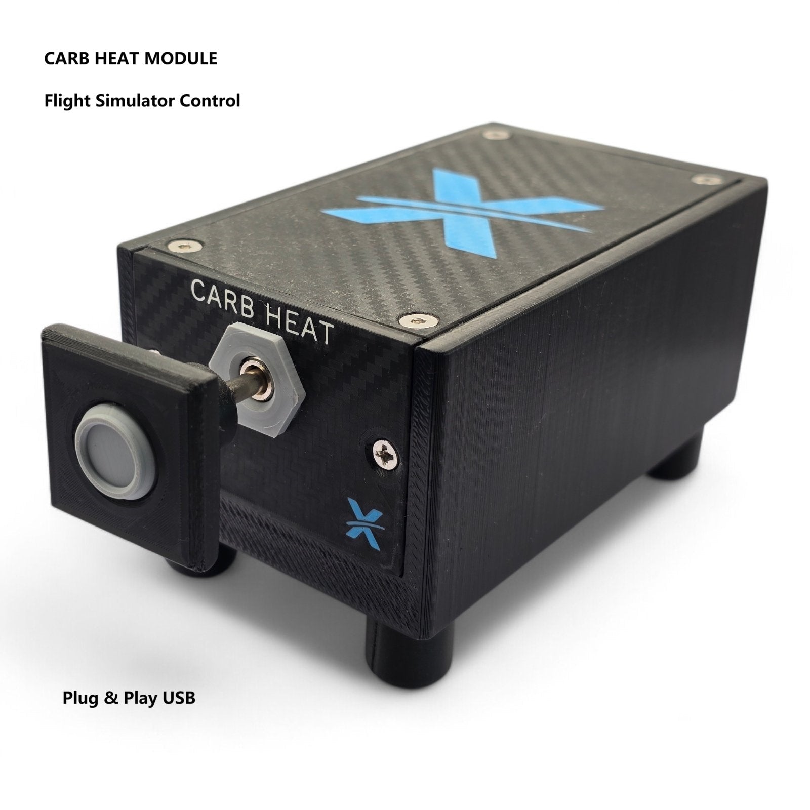 Flight Simulator Carb Heat Module – Realistic General Aviation Cockpit Controls (MSFS, X-Plane, Aerofly, Prepar3D) - Project-X