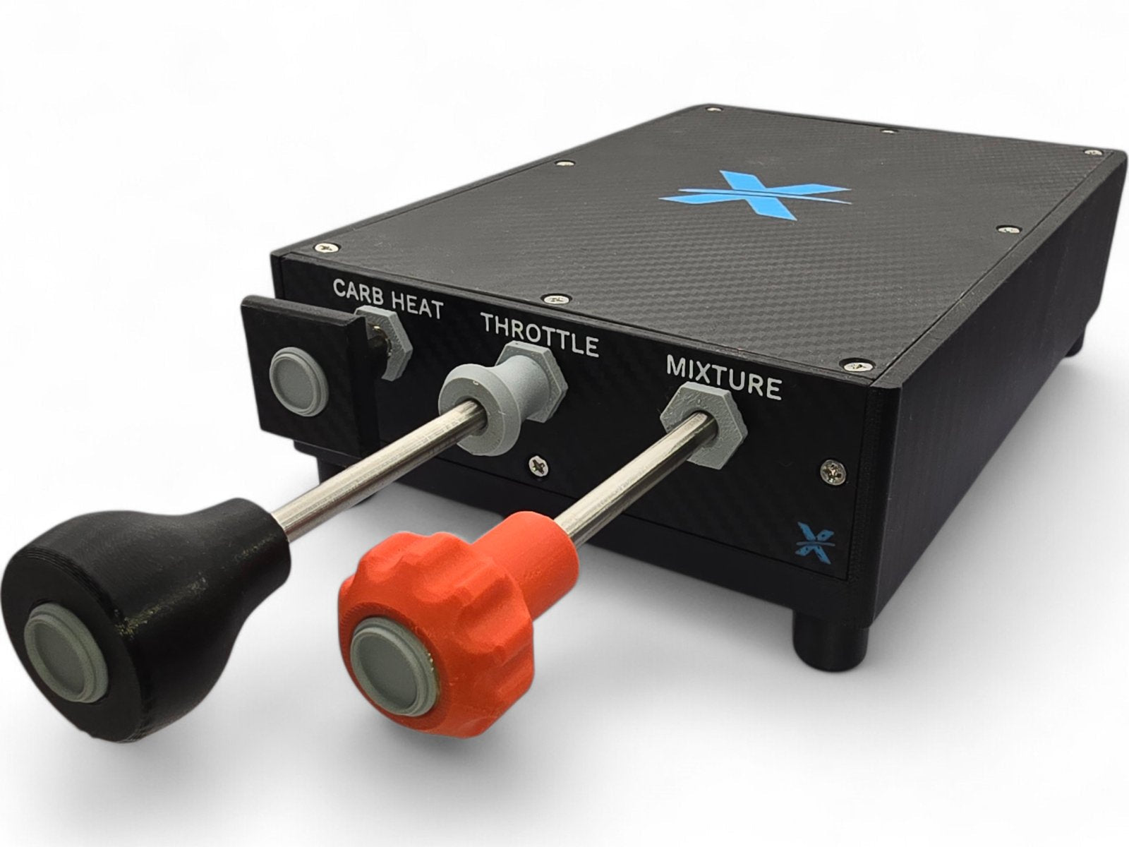 Flight Simulator Throttle Quadrant Carb Heat, Throttle, Mixture - General Aviation Cockpit Controls (MSFS, X-Plane, Aerofly, Prepar3D) - Project-X