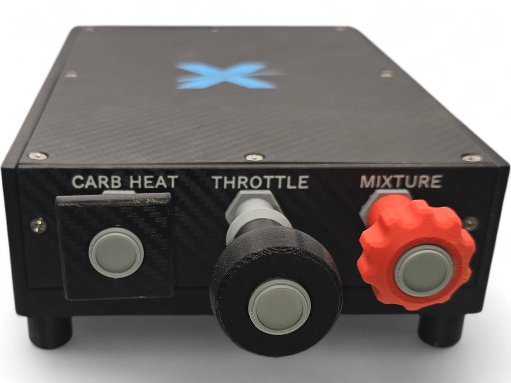 Flight Simulator Throttle Quadrant Carb Heat, Throttle, Mixture - General Aviation Cockpit Controls (MSFS, X-Plane, Aerofly, Prepar3D) - Project-X