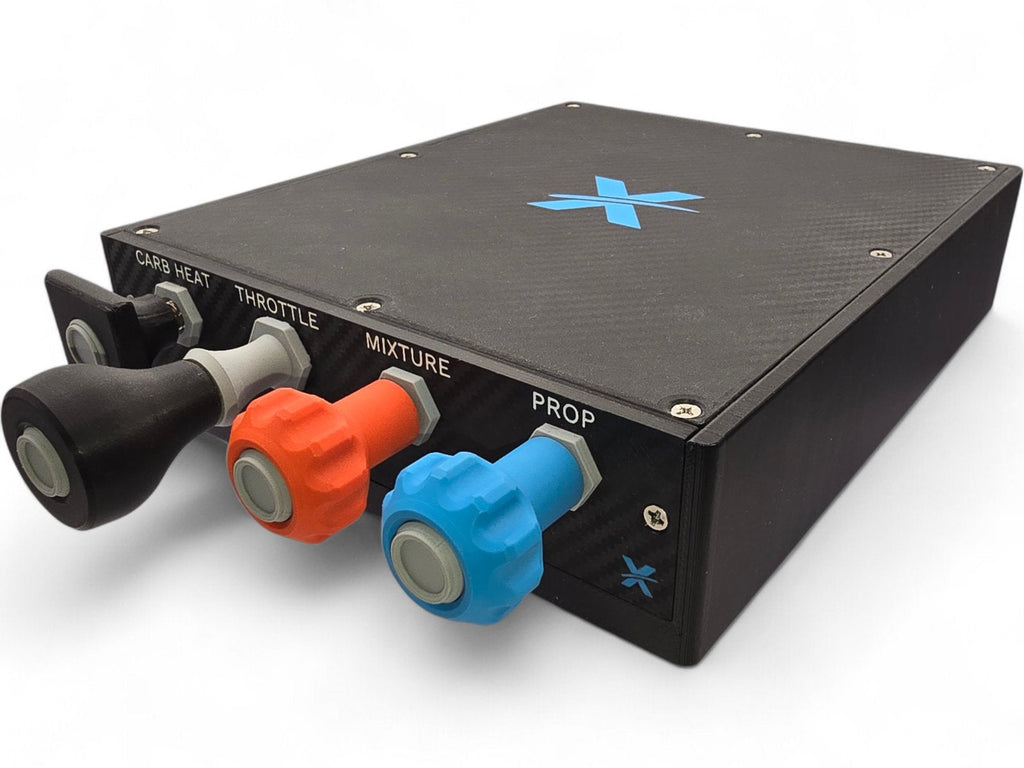 Flight Simulator Throttle Quadrant Carb Heat, Throttle, Mixture, Prop- General Aviation Cockpit Controls (MSFS, X-Plane, Aerofly, Prepar3D) - Project-X